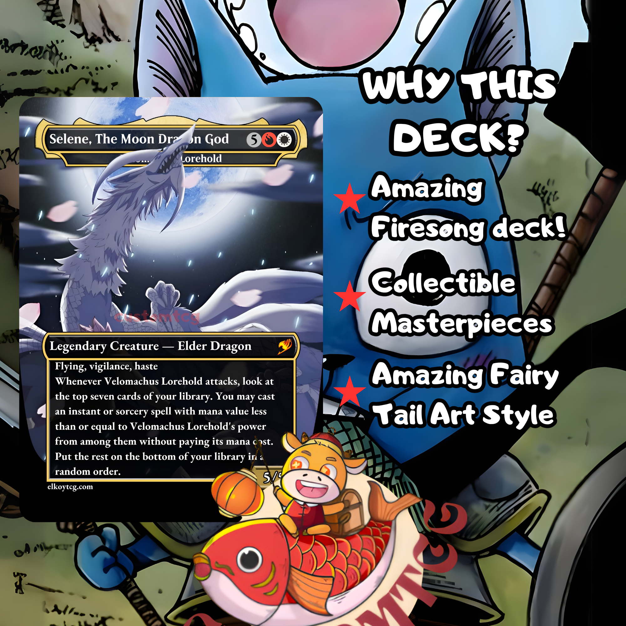 Fairy Tail Custom Commander Deck — Natsu Dragneel | Anime Proxy Deck | Fire Dragon Slayer Commander