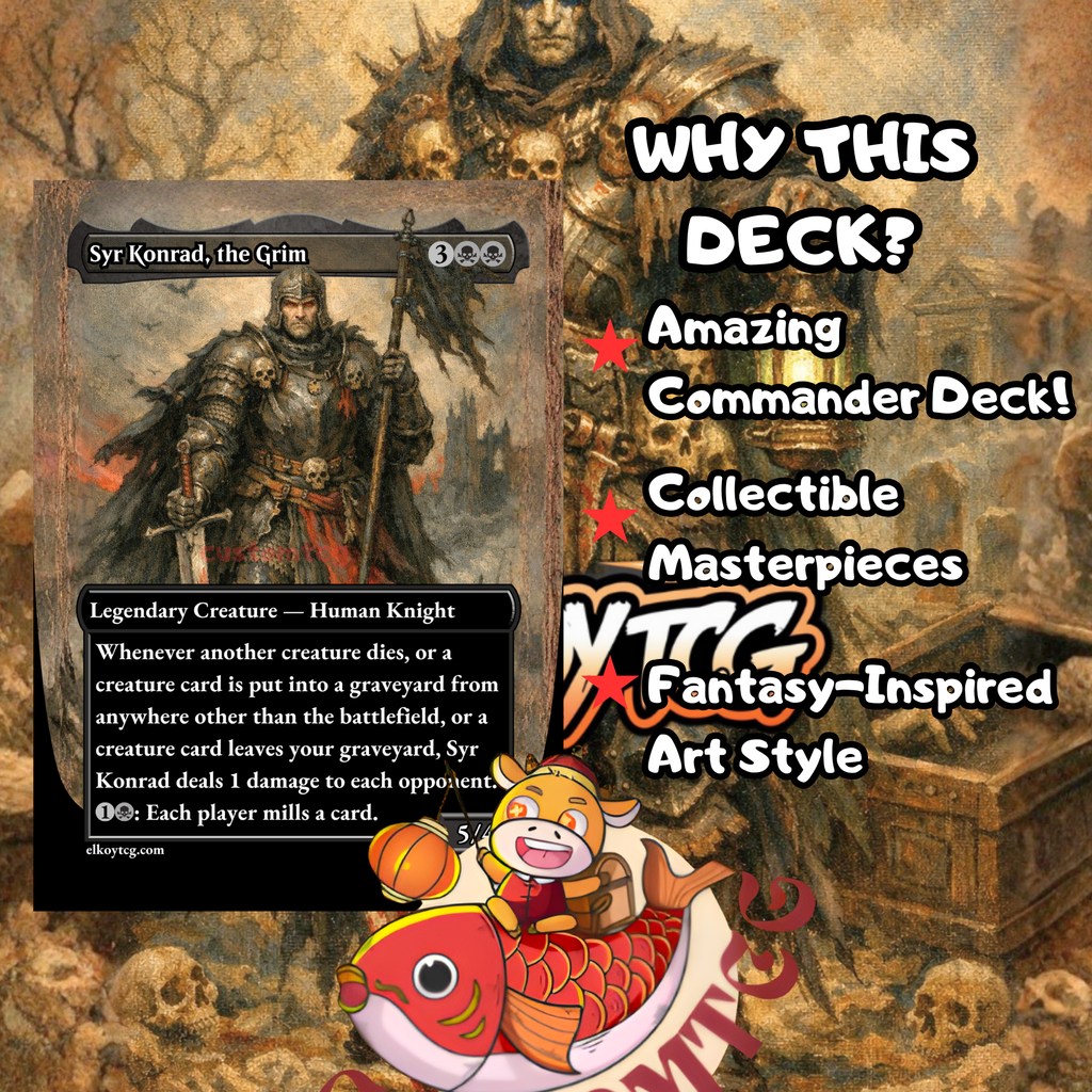 Coram, the Undertaker Custom Commander Deck — Self Mill and Reanimation | Jund | Fantasy Art Proxy Deck