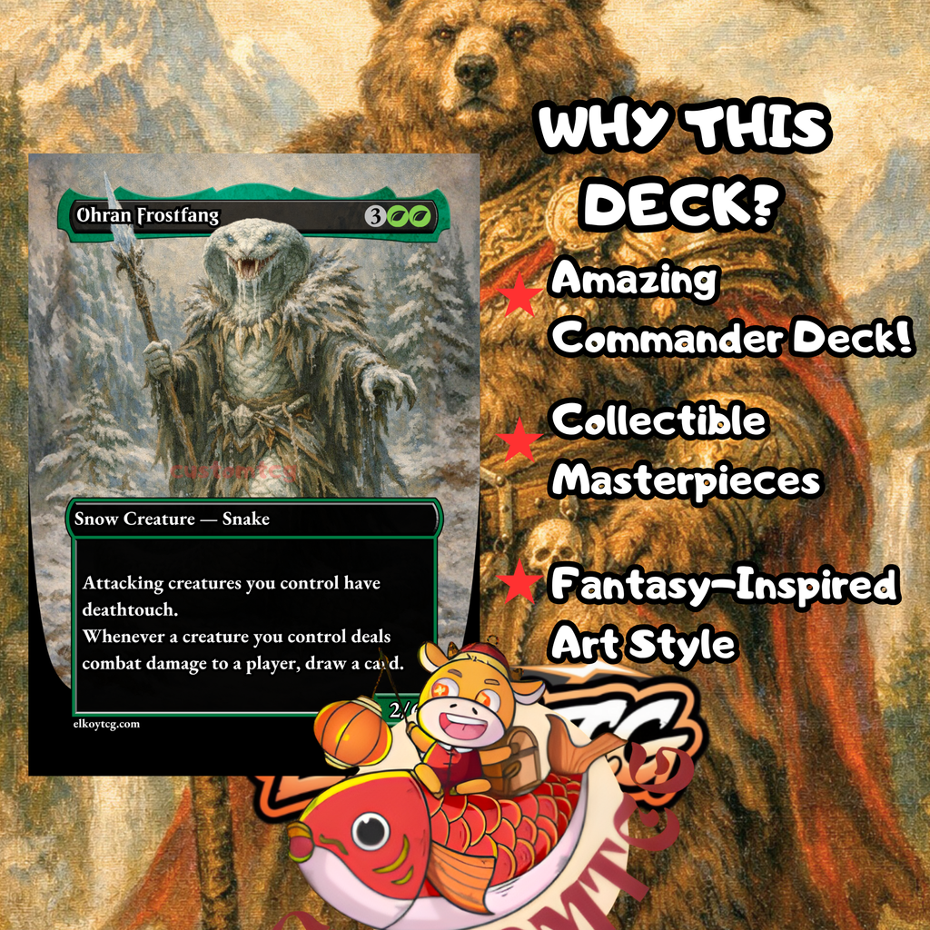 Kudo, King Among Bears Custom Commander Deck — Bear Tribal | Naya | Fantasy Art Proxy Deck