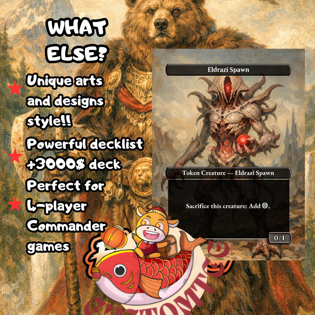 Kudo, King Among Bears Custom Commander Deck — Bear Tribal | Naya | Fantasy Art Proxy Deck
