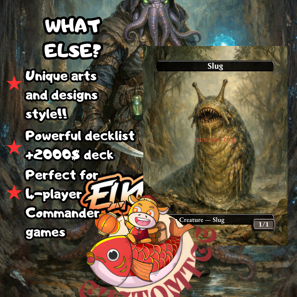 Marvo, Deep Operative Commander Deck – 100 Custom Cards + Tokens | Clash & Copy | Extra Turns | Eldritch Fantasy Art | Free Shipping