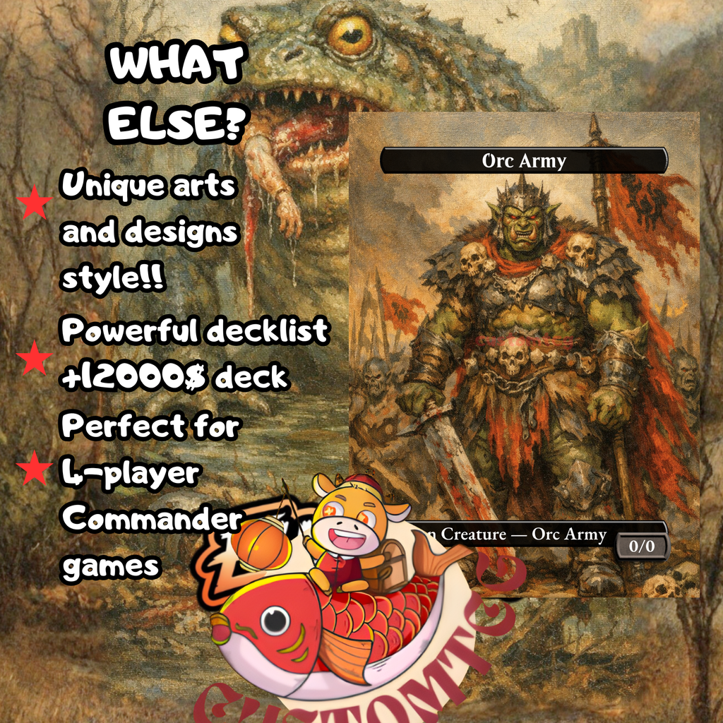The Gitrog Monster Custom Commander Deck — Lands & Sacrifice | Golgari | Fantasy Art Proxy Deck