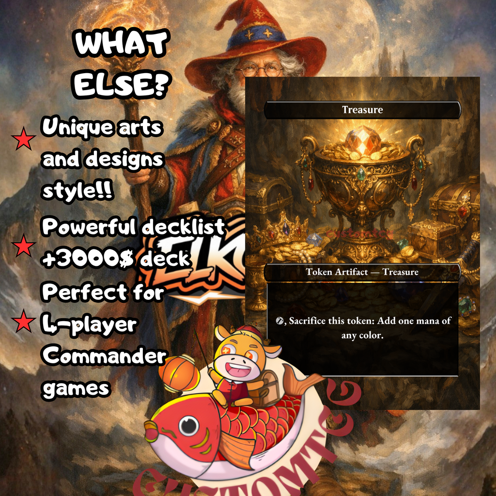 Commodore Guff Commander Deck | 100 Custom Cards + Tokens | Fantasy Art | Planeswalker Superfriends Esper White Blue Red Deck