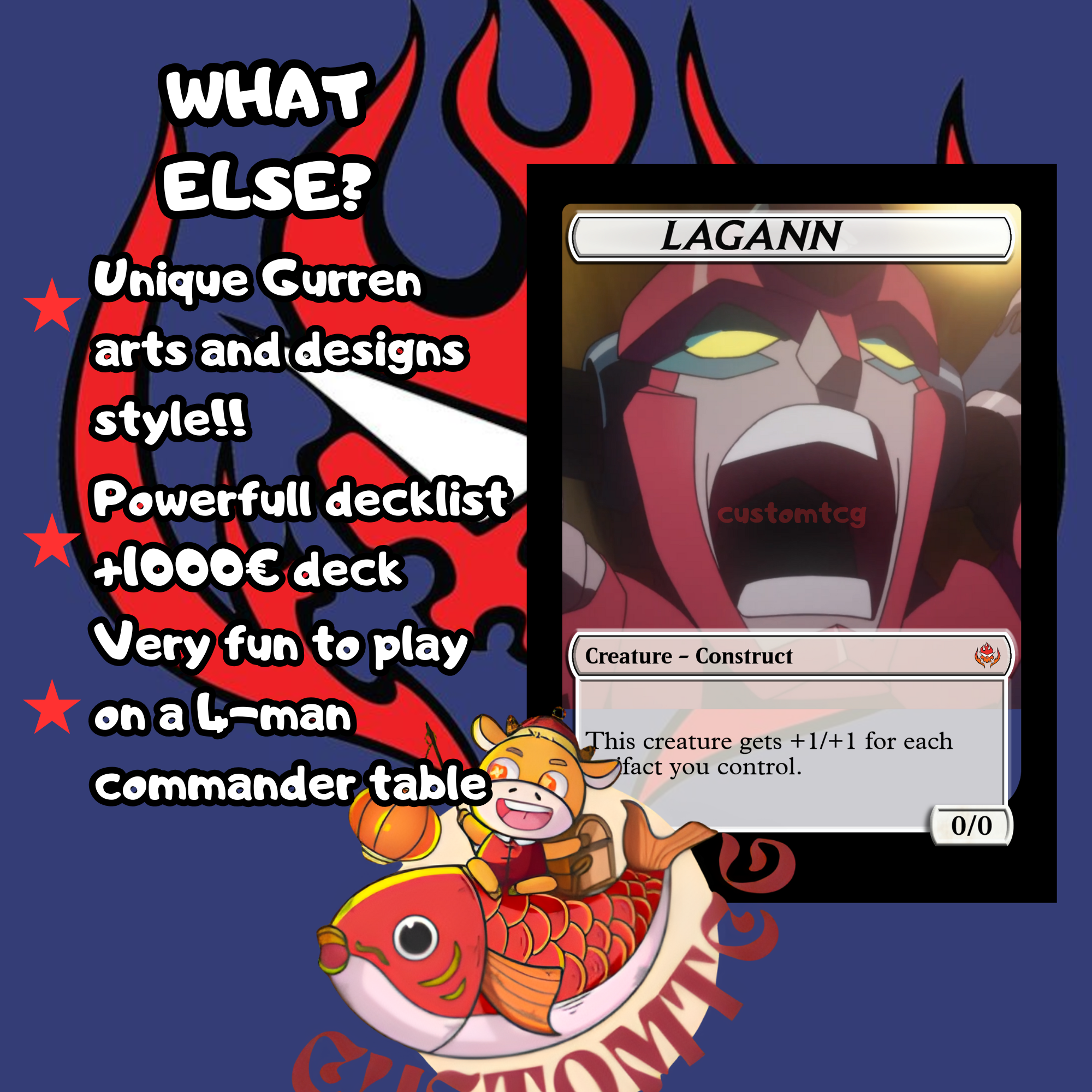 Gurren Lagann Custom Commander Deck — Simon | Dai-Gurren Brigade | Anime Proxy Deck