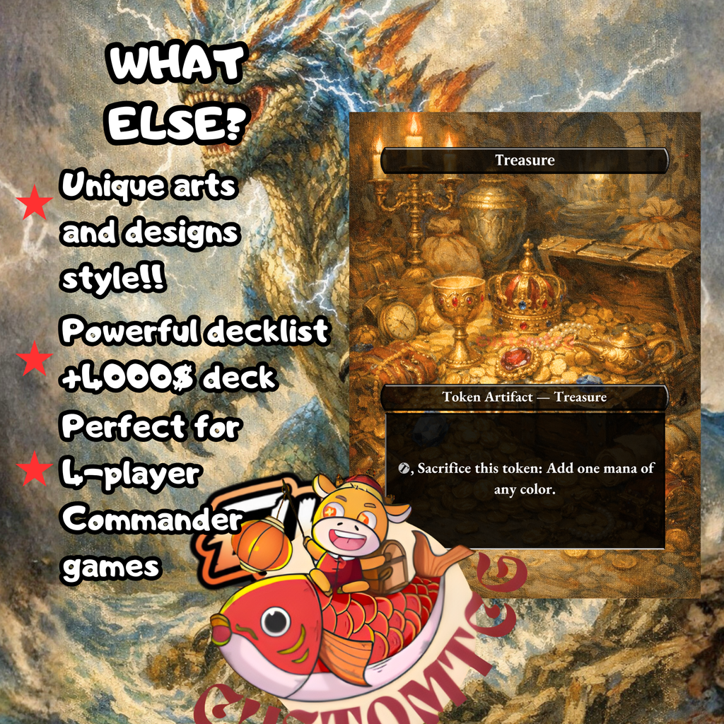 Kalamax, the Stormsire Custom Commander Deck — Instant Copy and Spell Storm | Temur | Fantasy Art Proxy Deck