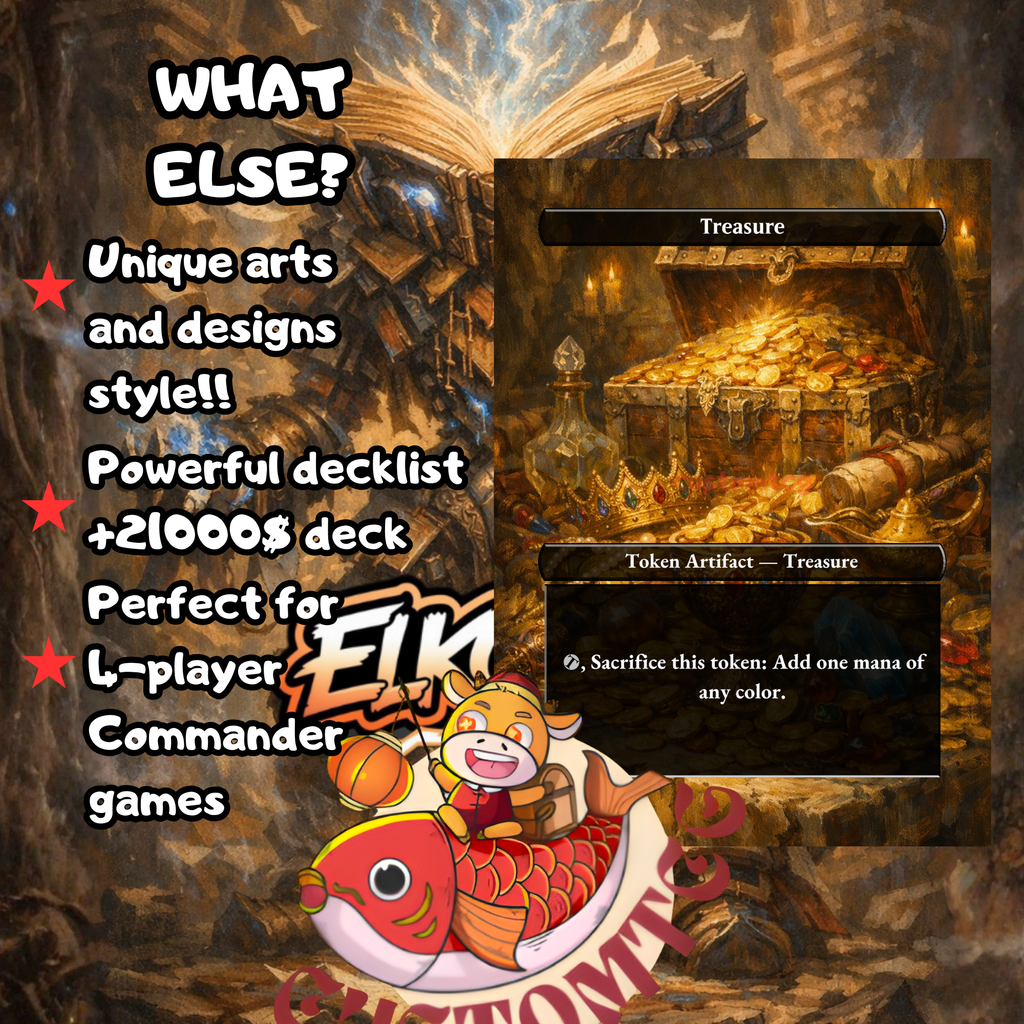 Codie Vociferous Codex Commander Deck | 100 Custom Cards + Tokens | Arcane Fantasy Art | 5-Color Storm Combo cEDH