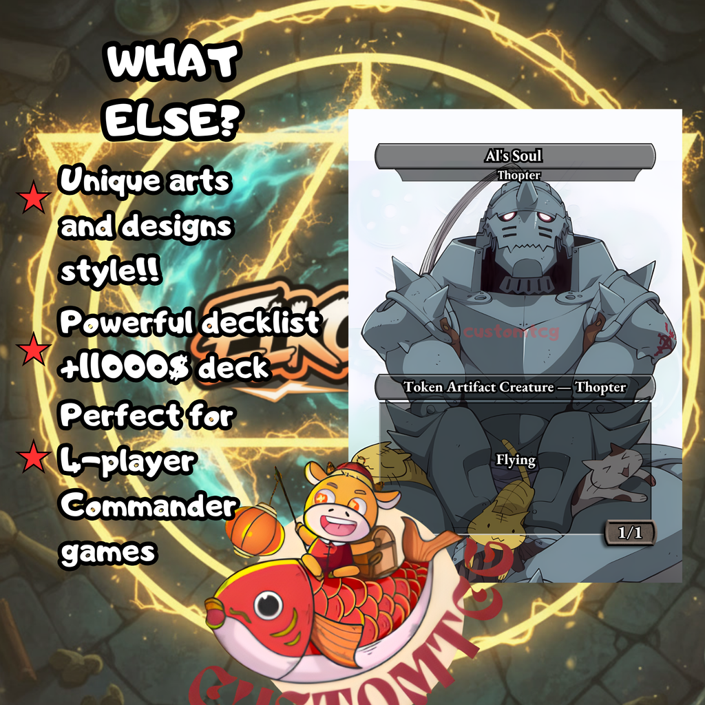 Fullmetal Alchemist Custom Commander Deck — 100 Cards + Tokens | Anime-Themed | Free Shipping