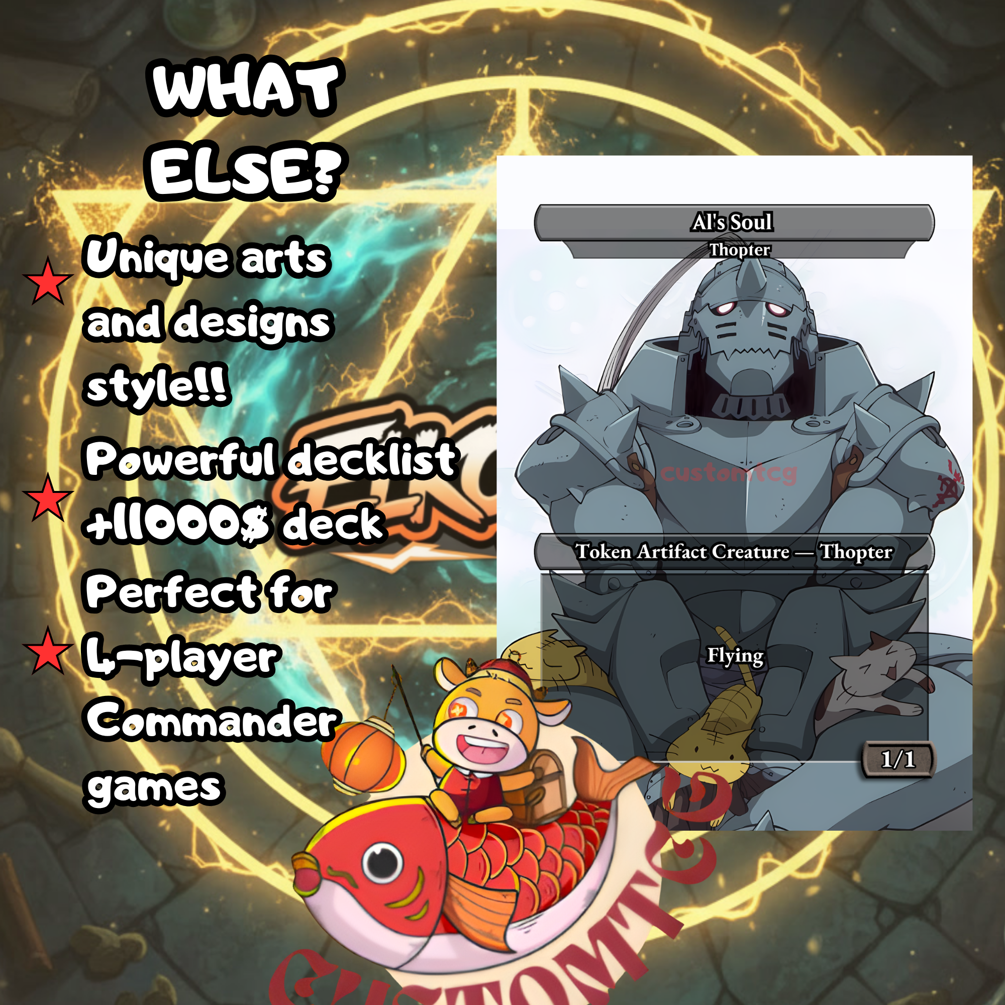 Fullmetal Alchemist Custom Commander Deck — 100 Cards + Tokens | Anime-Themed | Free Shipping