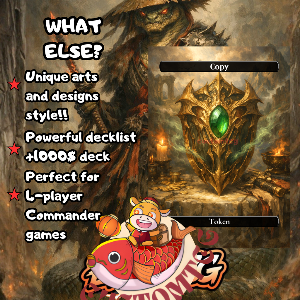 Chishiro the Shattered Blade Custom Commander Deck – 100 Cards + Tokens | +1/+1 Counters & Equipment | Fantasy Art | Unique Card Designs