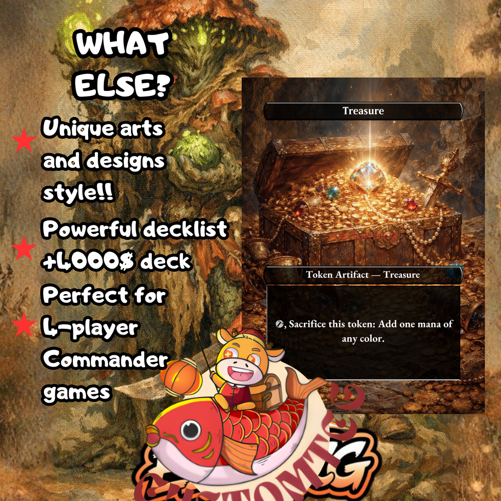 Slimefoot and Squee Custom Commander Deck — Saproling Sacrifice and Reanimation | Jund | Fantasy Art Proxy Deck
