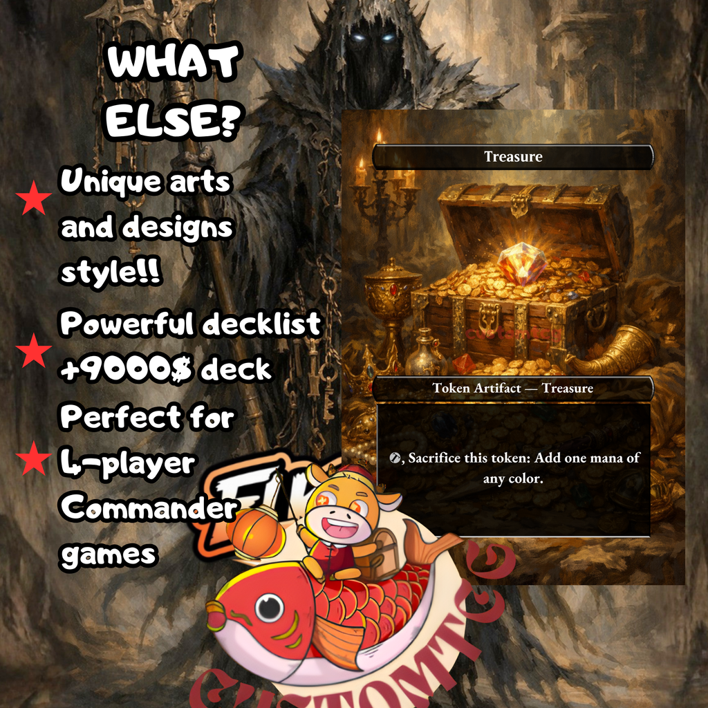 The Master of Keys Commander Deck | 100 Custom Cards + Tokens | Dark Fantasy Art | Esper Stax Control cEDH
