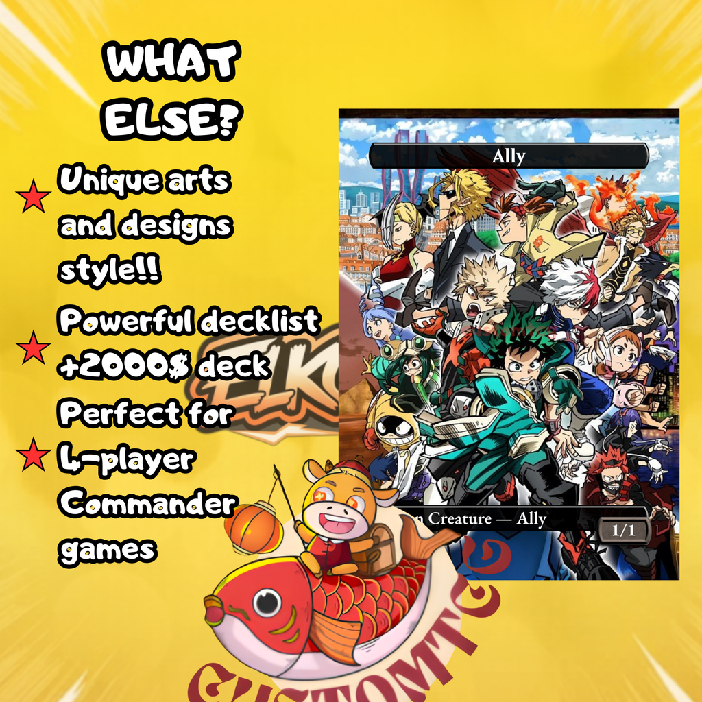 My Hero Academia Custom Commander Deck — Deku | Class 1-A | Anime Proxy Deck | Plus Ultra