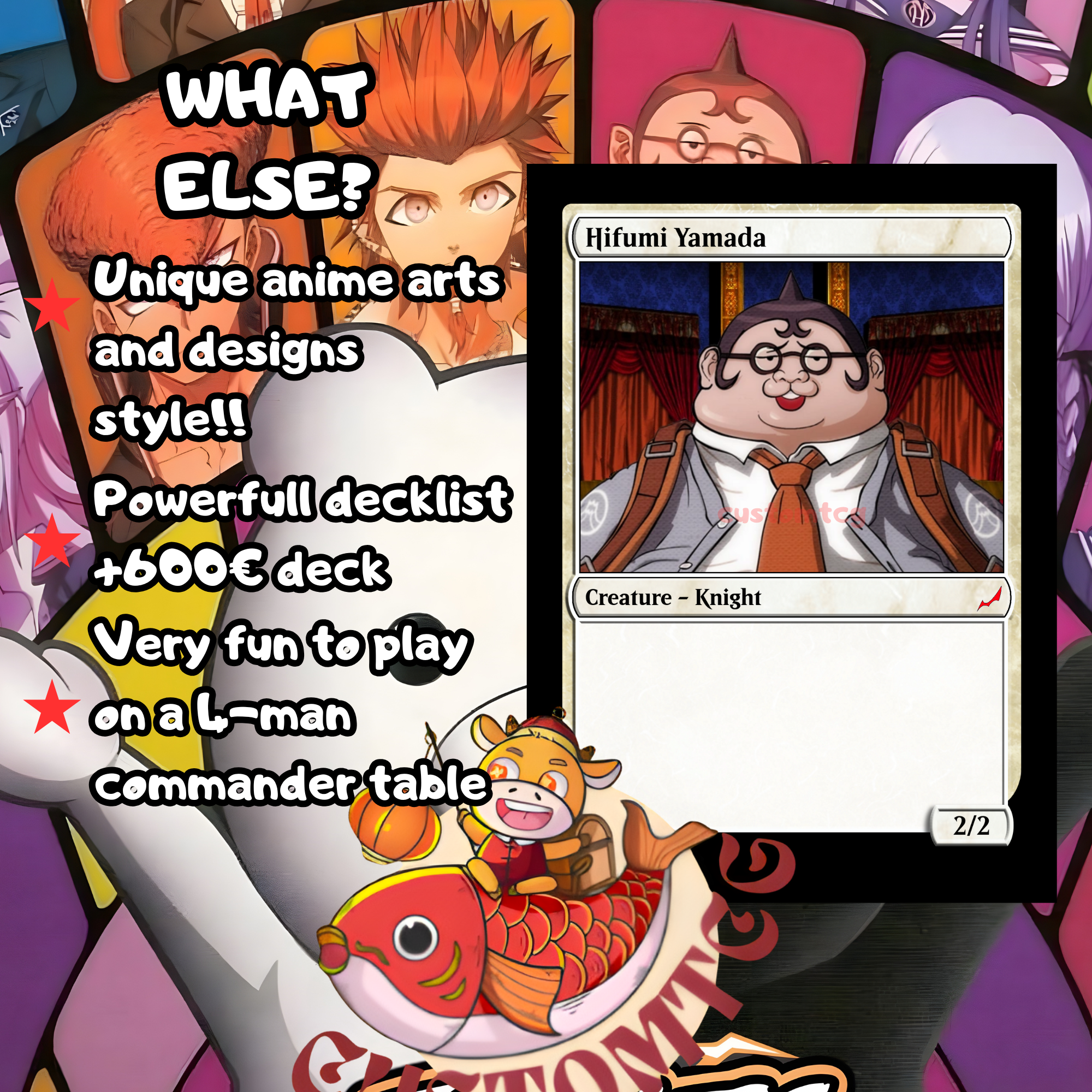 Danganronpa Custom Commander Deck — Tivit | Class Trial | Mystery &amp; Deception Proxy Deck