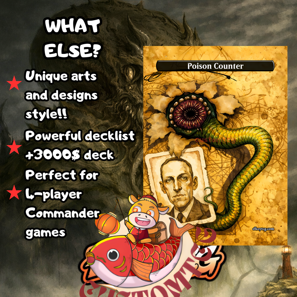 Cthulhu Custom Commander Deck — 100 Cards + Tokens | Lovecraftian Horror | Free Shipping