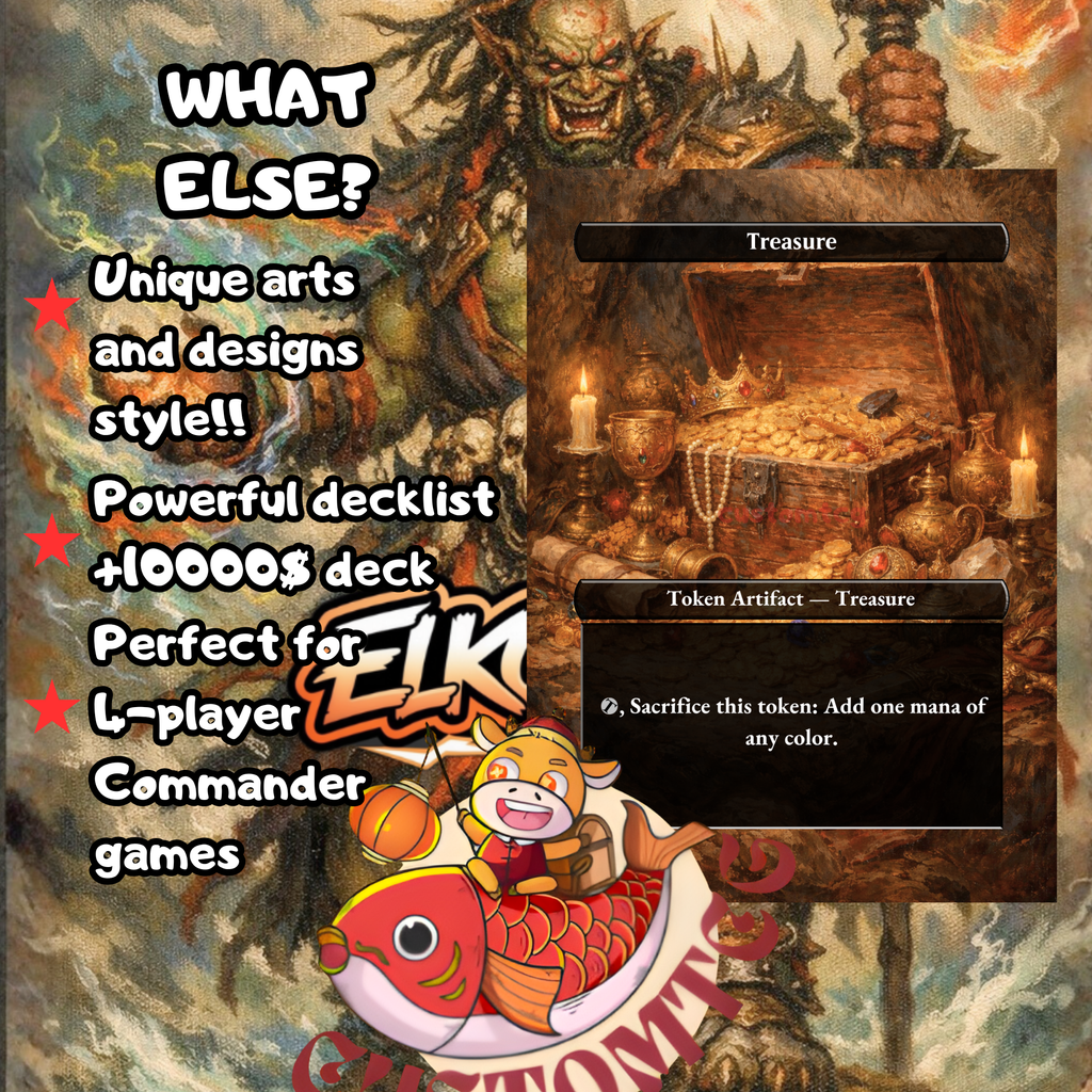 Yidris, Maelstrom Wielder Custom Commander Deck — Cascade Chaos | 4-Color | Fantasy Art Proxy Deck