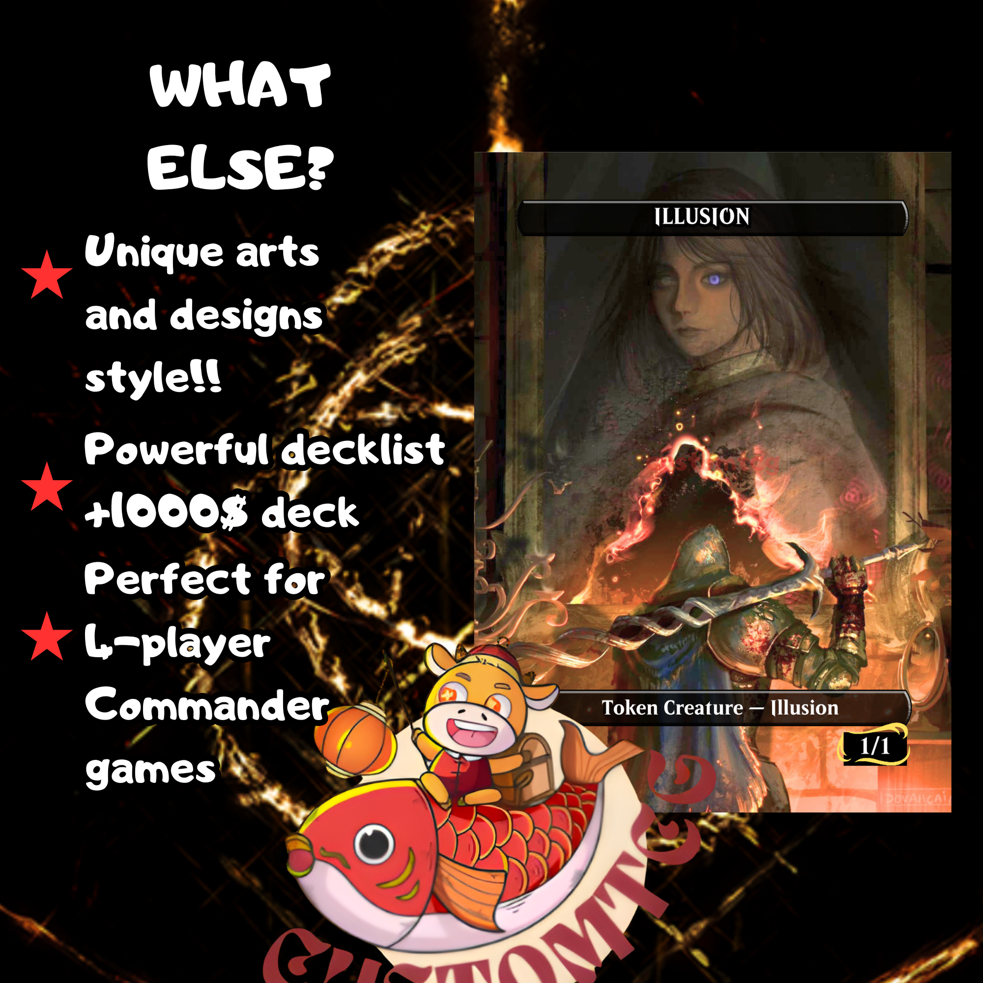 Ranni Custom Commander Deck — Remastered Edition | Moonlit Magic | Fantasy Art Proxy Deck