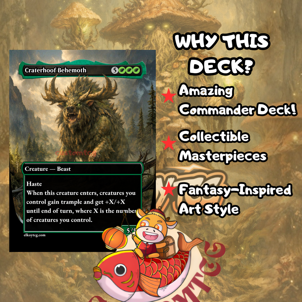Shroofus Sproutsire Commander Deck – 100 Custom Cards + Tokens | Saproling Tribal | Token Swarm | Fantasy Art | Free Shipping
