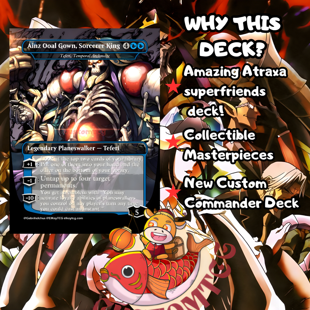 Overlord V2.0 Custom Commander Deck — Ainz Ooal Gown | Custom Proxy Deck | Anime Commander Deck
