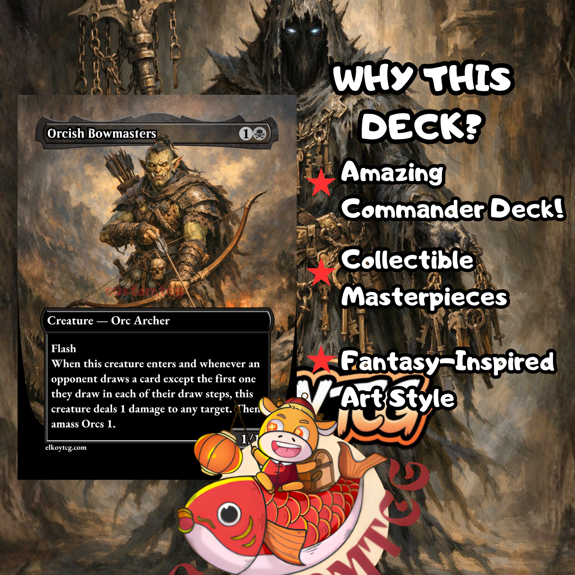 The Master of Keys Commander Deck | 100 Custom Cards + Tokens | Dark Fantasy Art | Esper Stax Control cEDH
