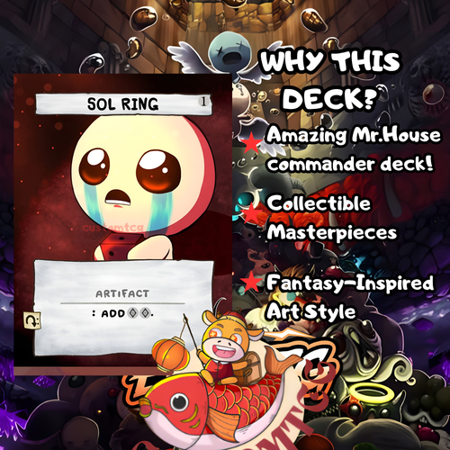 Binding of Isaac Custom Commander Deck — Mr. House | Treasure Tribal | Custom Proxy Deck