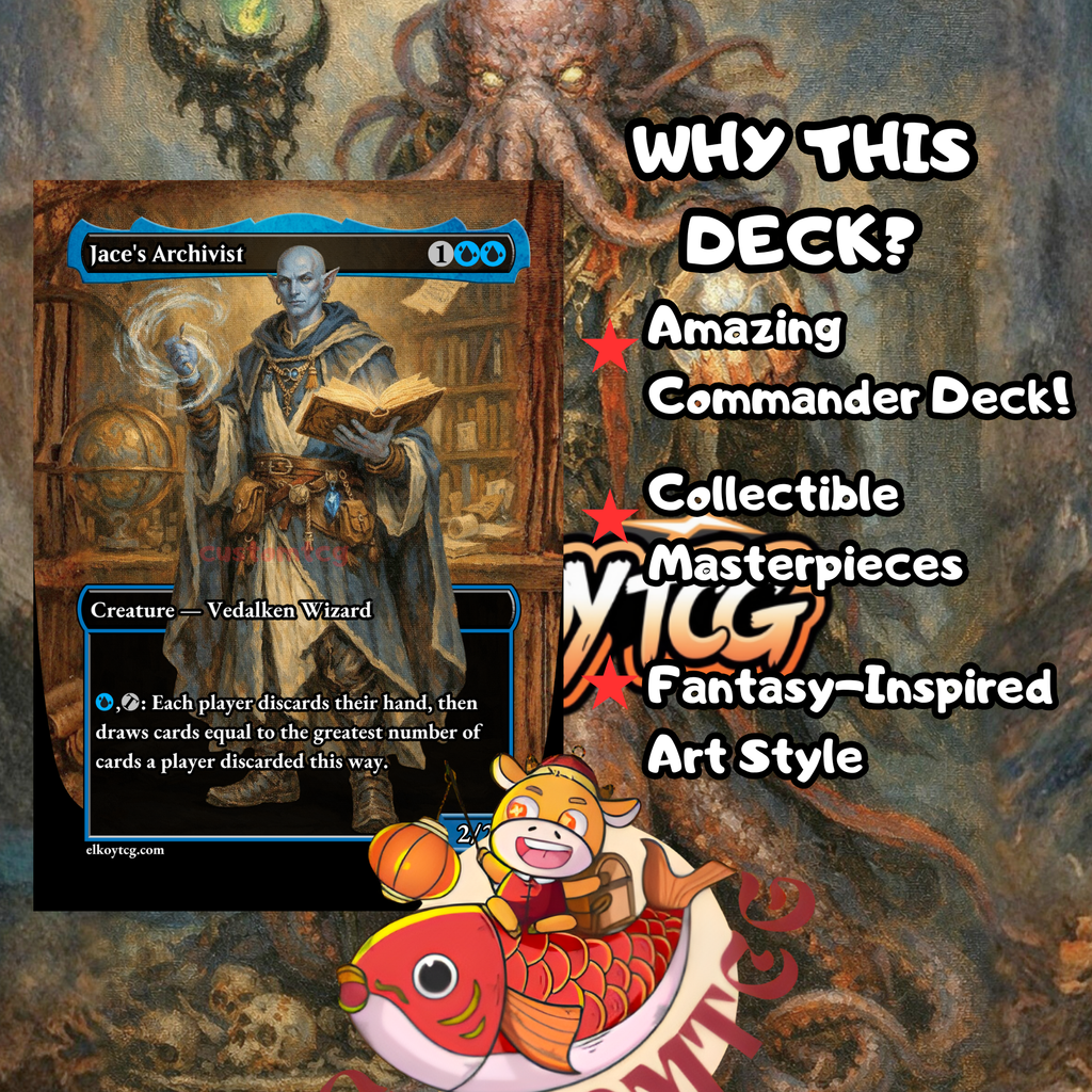 Queza, Augur of Agonies Custom Commander Deck — Life Drain and Draw | Esper | Fantasy Art Proxy Deck