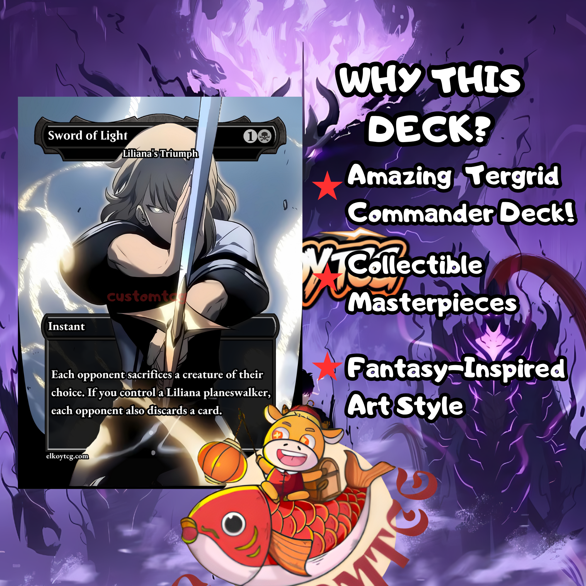 Solo Leveling Custom Commander Deck — Shadow Monarch Edition | Sung Jin-Woo | Anime Proxy Deck