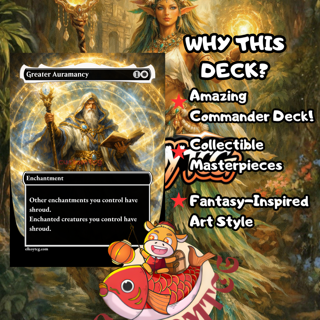 Tuvasa the Sunlit Commander Deck | 100 Custom Cards + Tokens | Fantasy Art | Enchantress Bant White Blue Green Deck