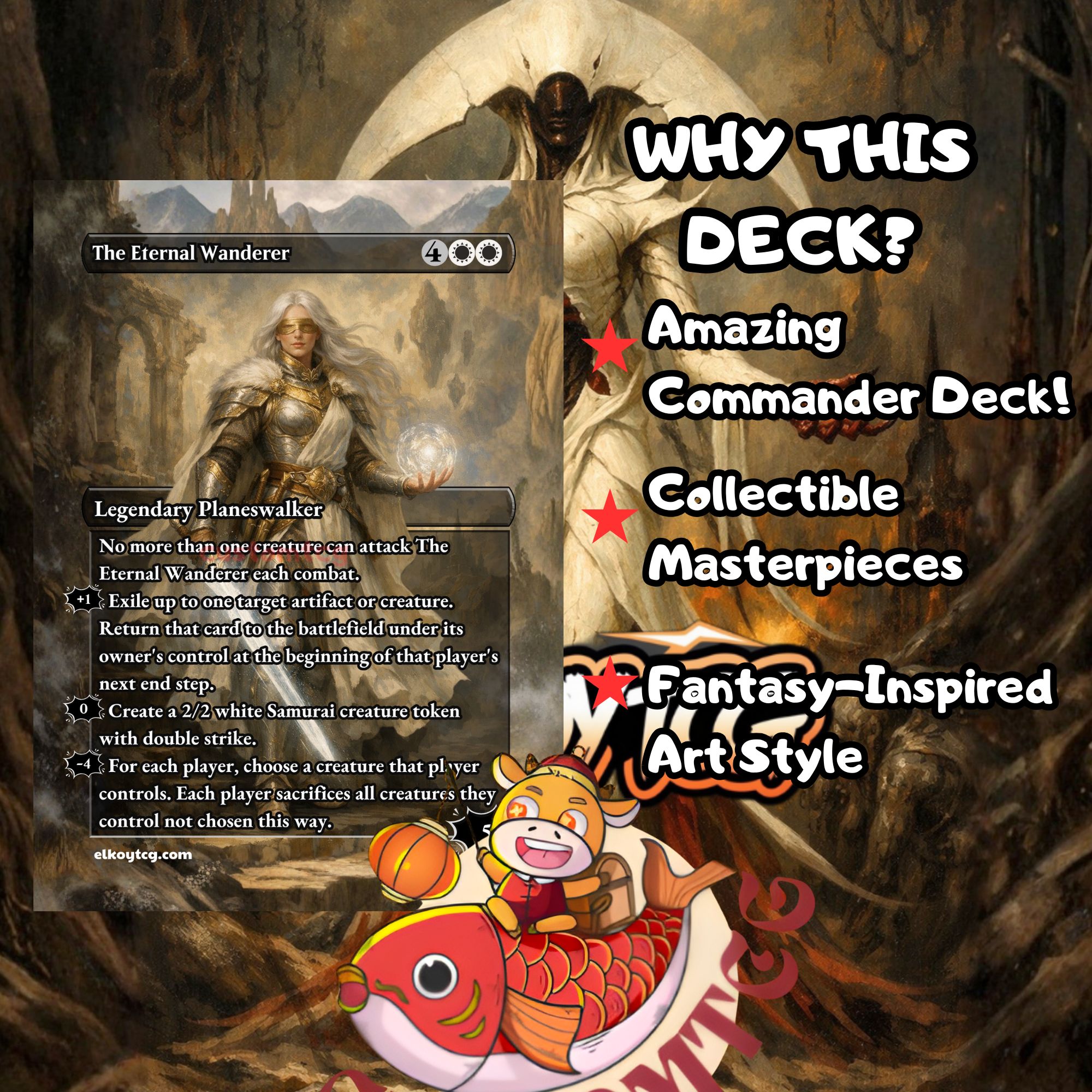 Elesh Norn Mother of Machines Commander Deck | 100 Custom Cards + Tokens | Fantasy Art | ETB Flicker Mono White Deck
