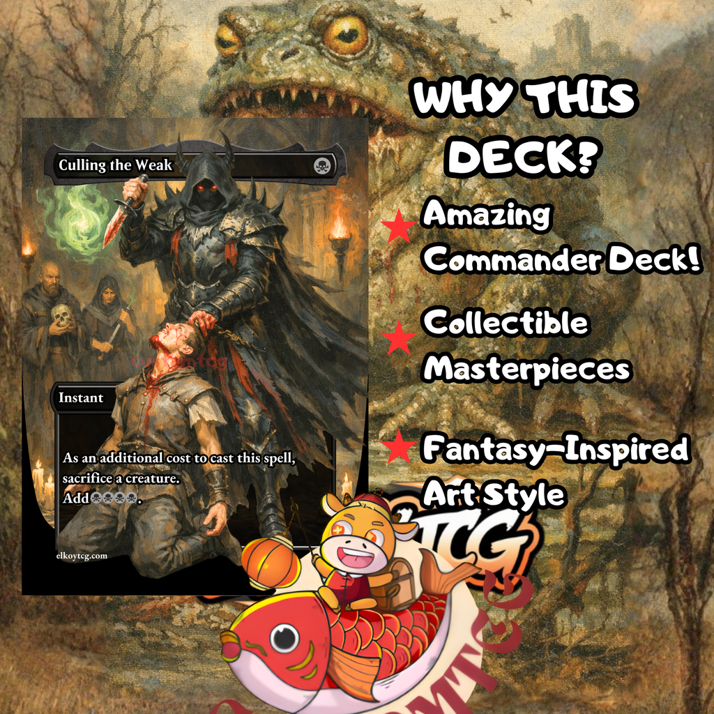 The Gitrog Monster Custom Commander Deck — Lands & Sacrifice | Golgari | Fantasy Art Proxy Deck