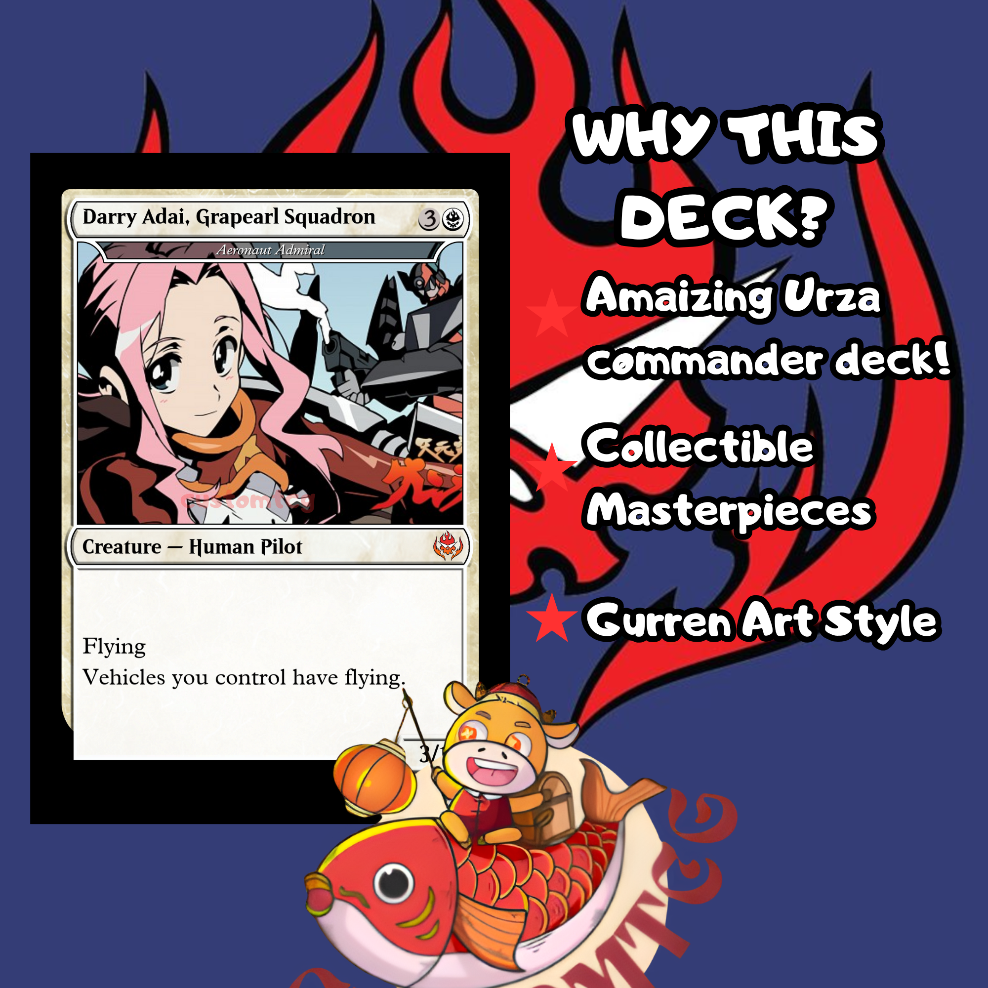 Gurren Lagann Custom Commander Deck — Simon | Dai-Gurren Brigade | Anime Proxy Deck