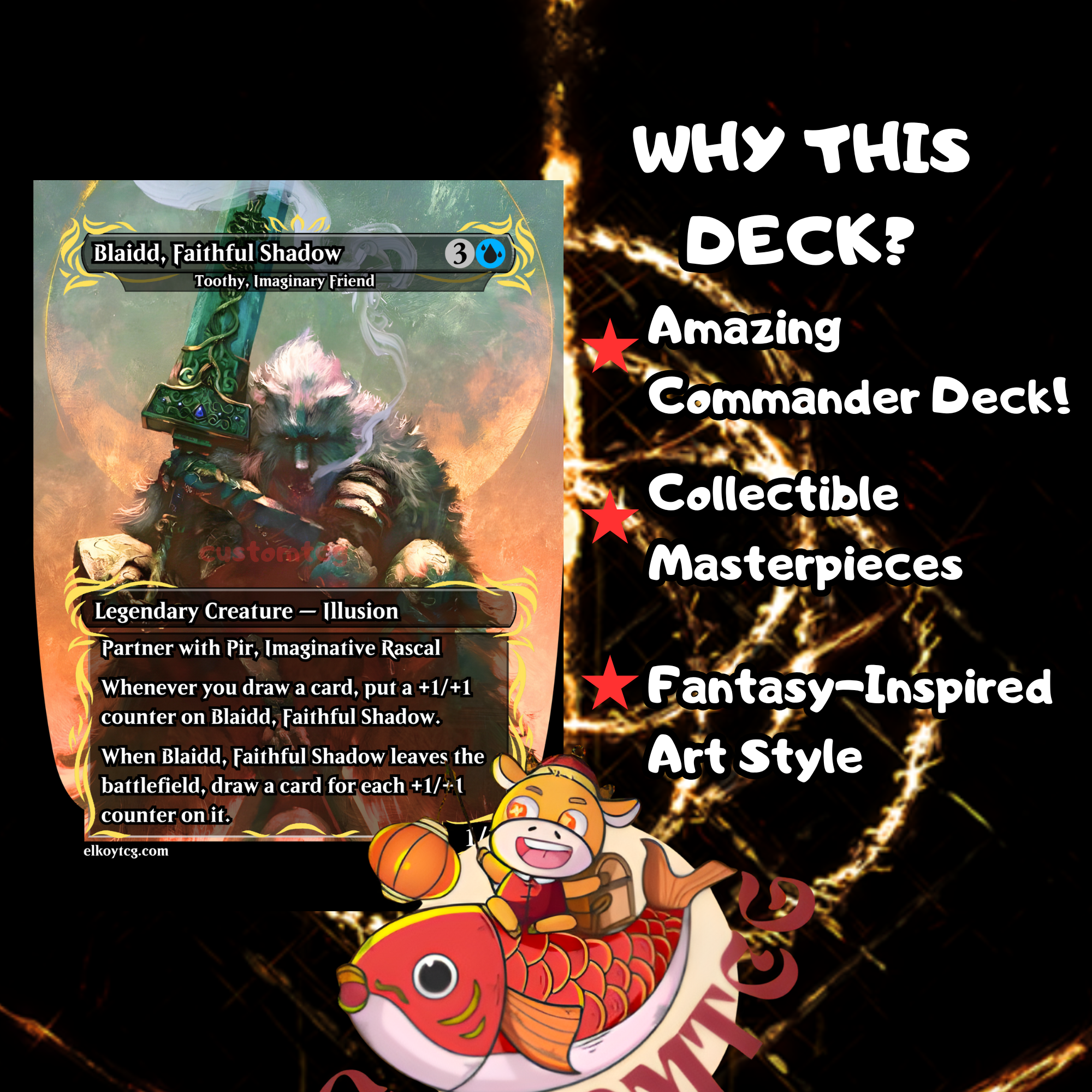 Ranni Custom Commander Deck — Remastered Edition | Moonlit Magic | Fantasy Art Proxy Deck