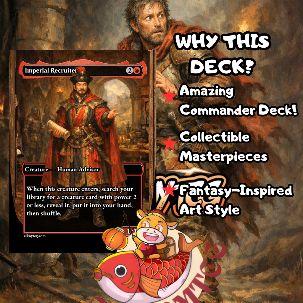 Norin the Wary Custom Commander Deck – 100 Cards + Tokens | Mono Red Chaos | Dark Fantasy Art | Unique Card Designs