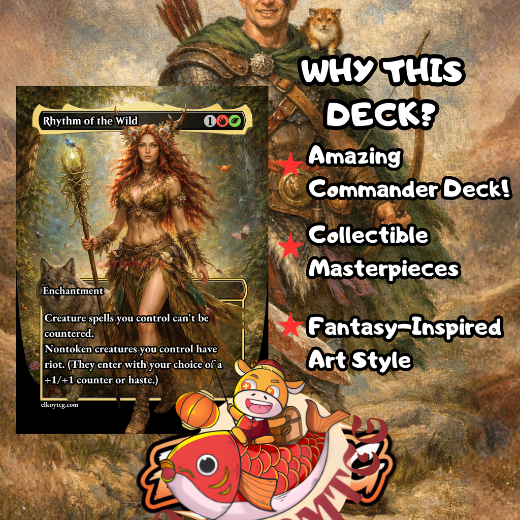 Minsc and Boo, Timeless Heroes Custom Commander Deck — Big Creatures and Ramp | Gruul | Fantasy Art Proxy Deck