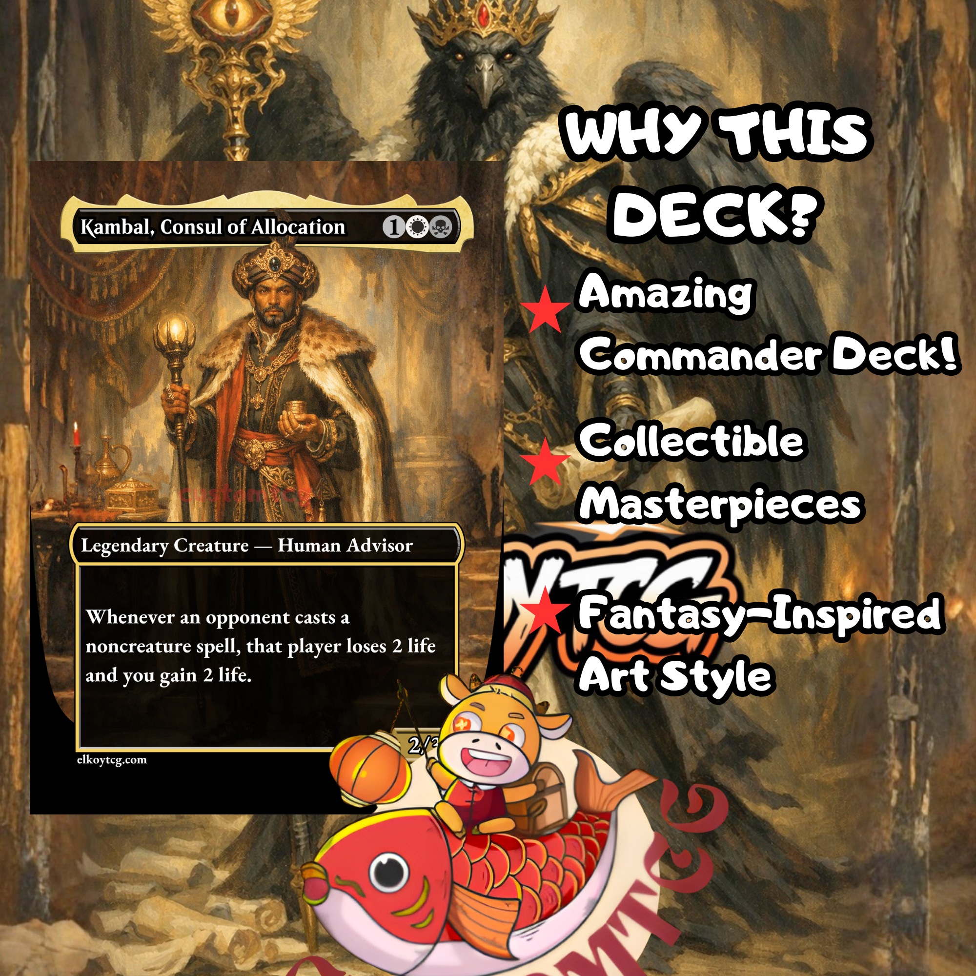 Breena the Demagogue Custom Commander Deck – 100 Cards + Tokens | Orzhov Politics & Counters | Fantasy Art | Unique Card Designs