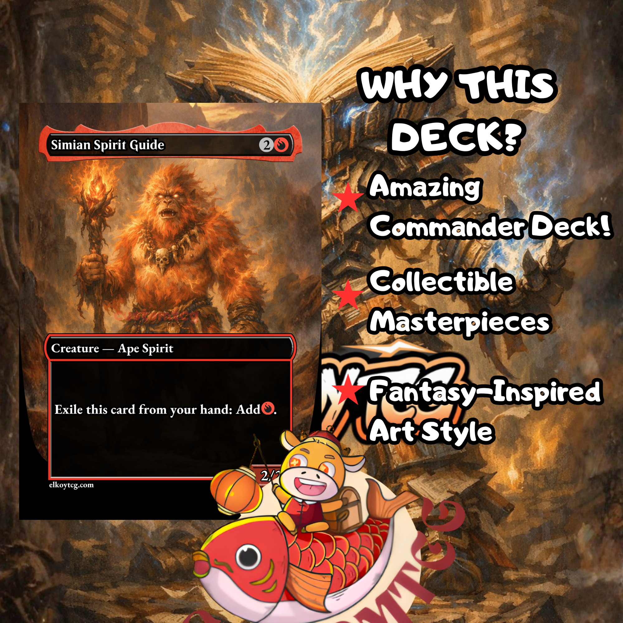 Codie Vociferous Codex Commander Deck | 100 Custom Cards + Tokens | Arcane Fantasy Art | 5-Color Storm Combo cEDH
