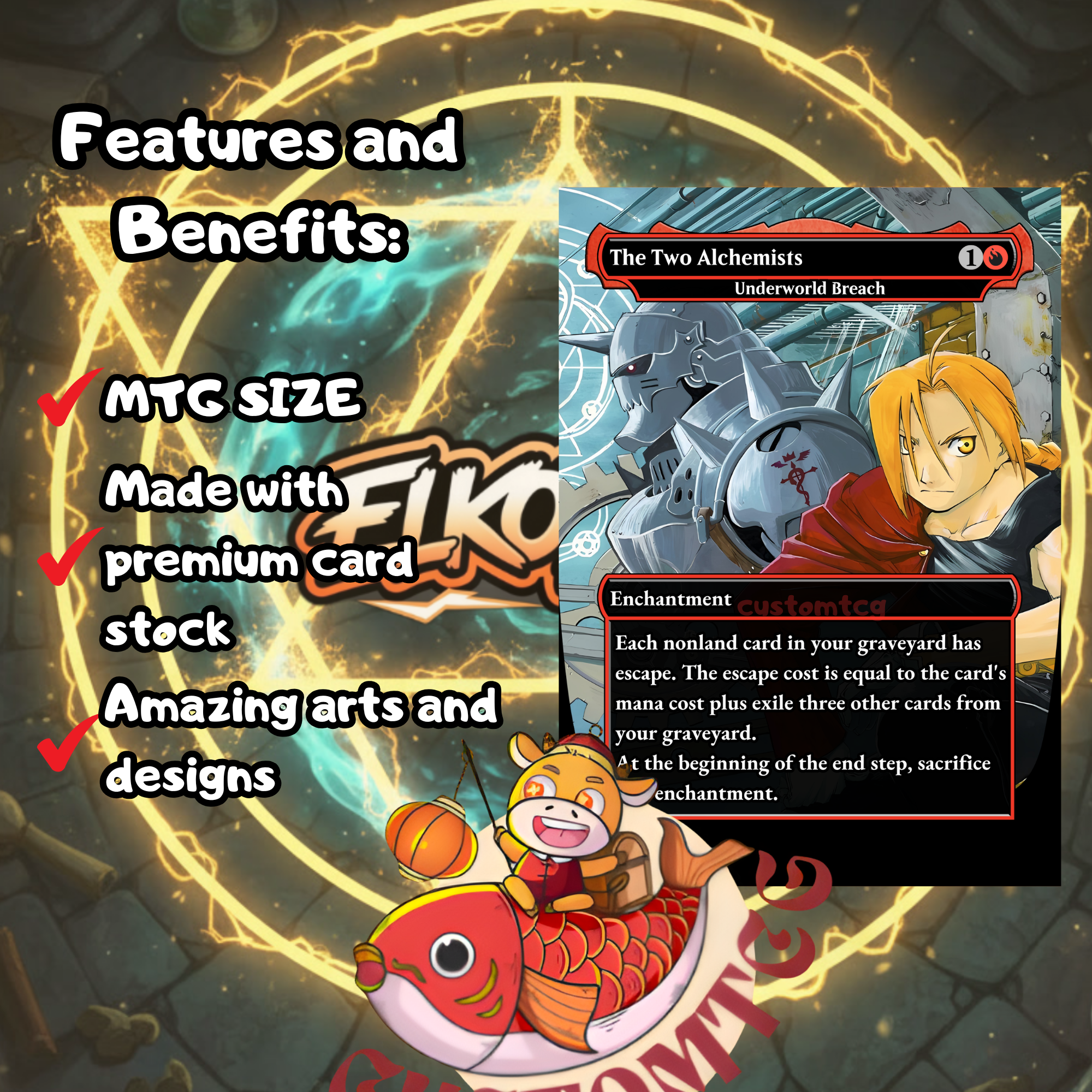 Fullmetal Alchemist Custom Commander Deck — 100 Cards + Tokens | Anime-Themed | Free Shipping