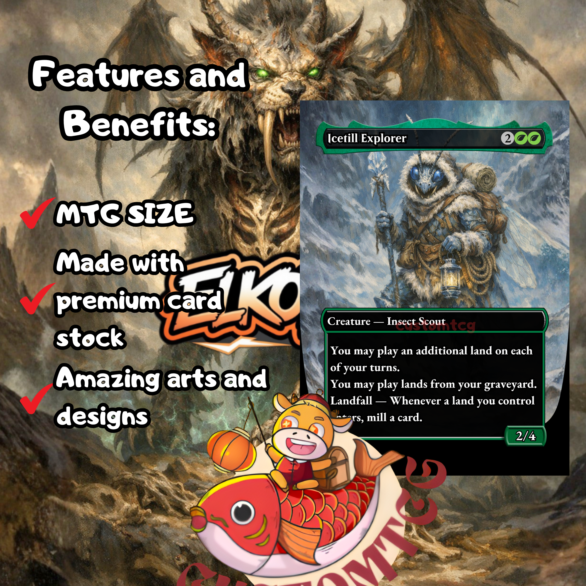 Nethroi Apex of Death Commander Deck | 100 Custom Cards + Tokens | Fantasy Art | Mutate Graveyard Abzan White Black Green Deck