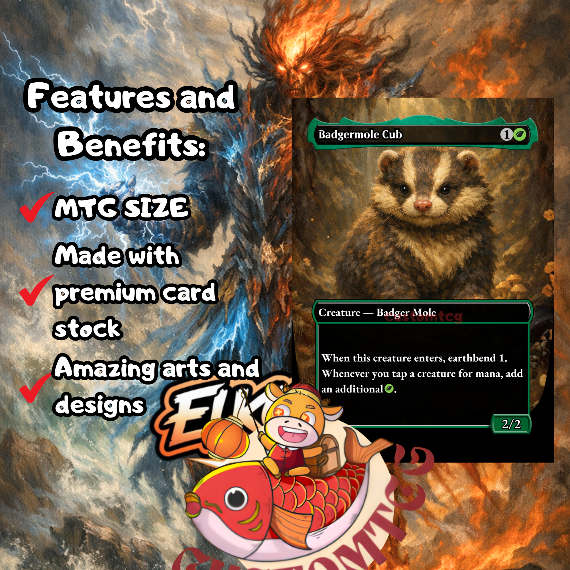 Maelstrom Wanderer Commander Deck | 100 Custom Cards + Tokens | Epic Fantasy Art | Temur Cascade Combo