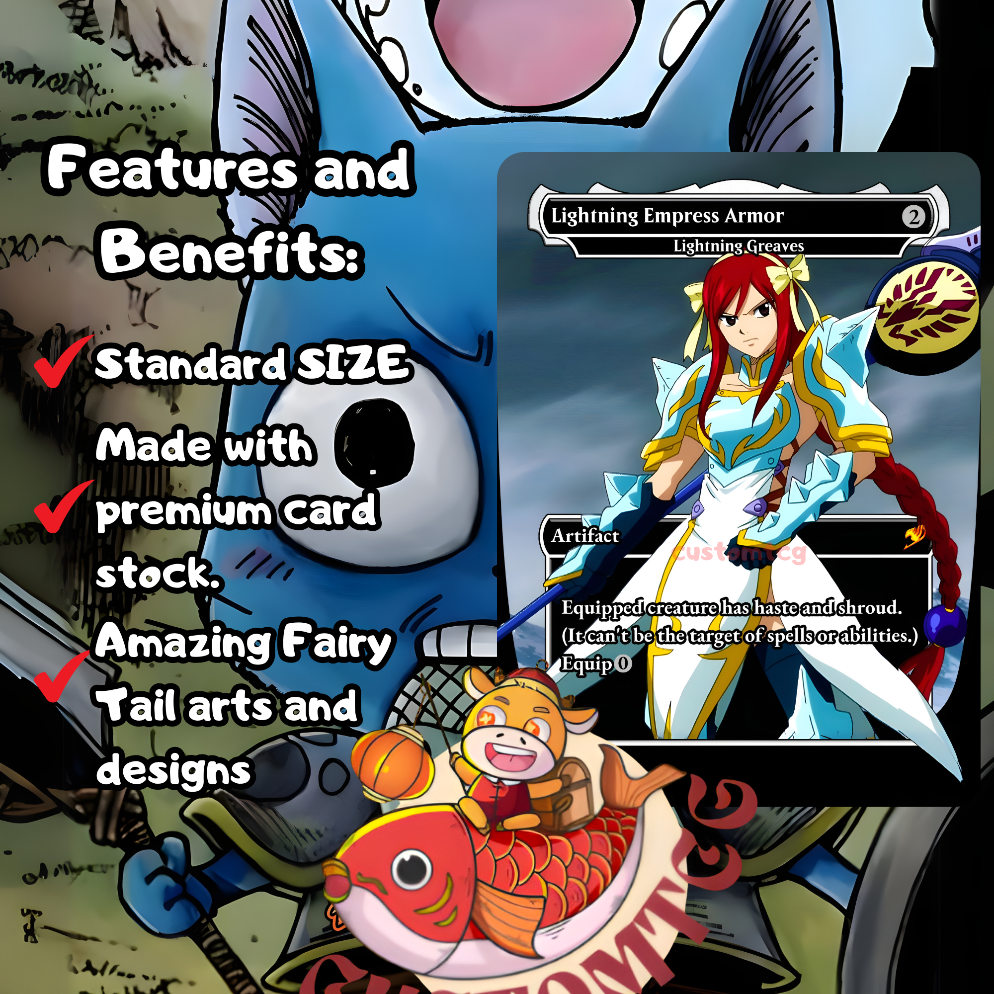 Fairy Tail Custom Commander Deck — Natsu Dragneel | Anime Proxy Deck | Fire Dragon Slayer Commander
