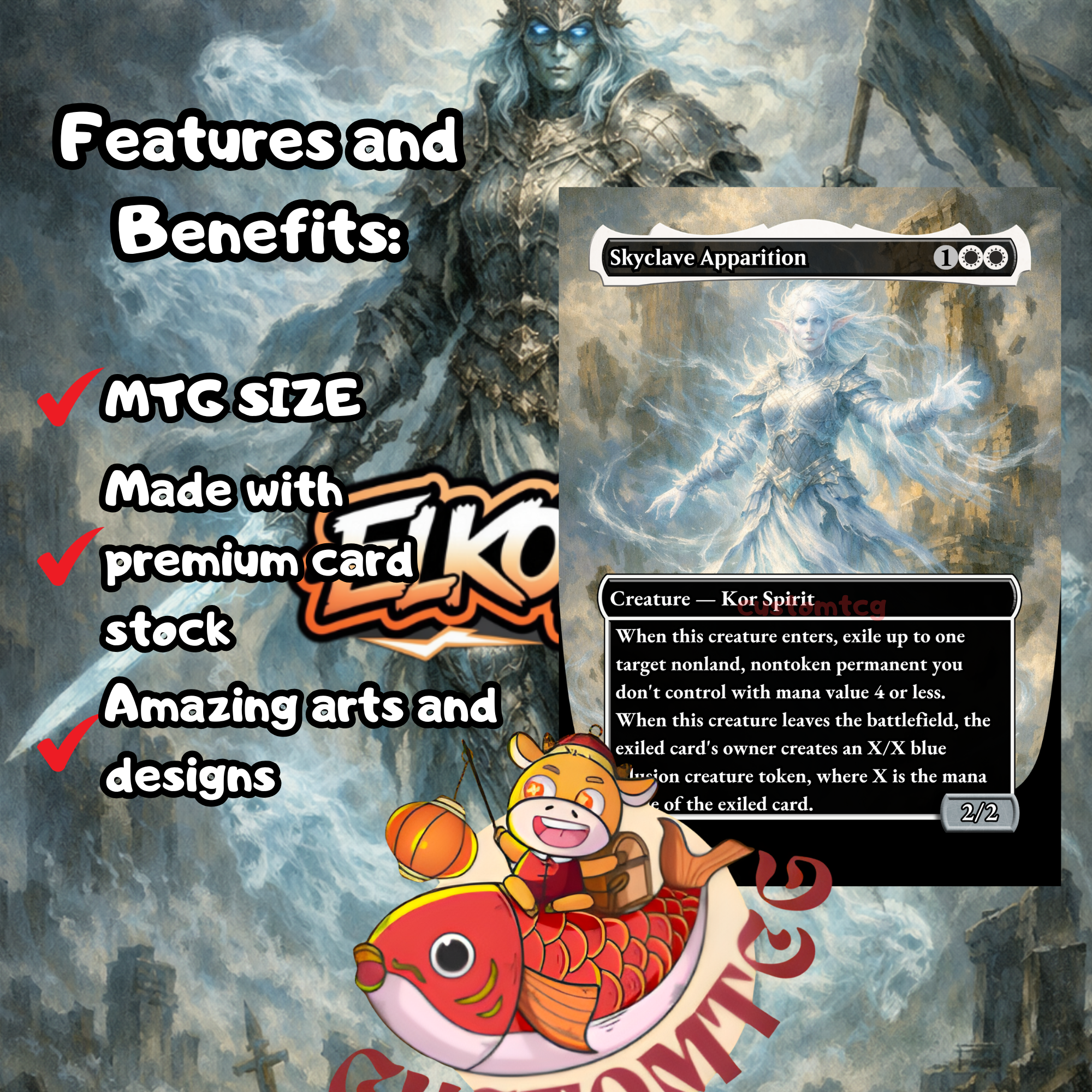 Millicent Restless Revenant Commander Deck | 100 Custom Cards + Tokens | Fantasy Art | Spirit Tribal Azorius White Blue Deck