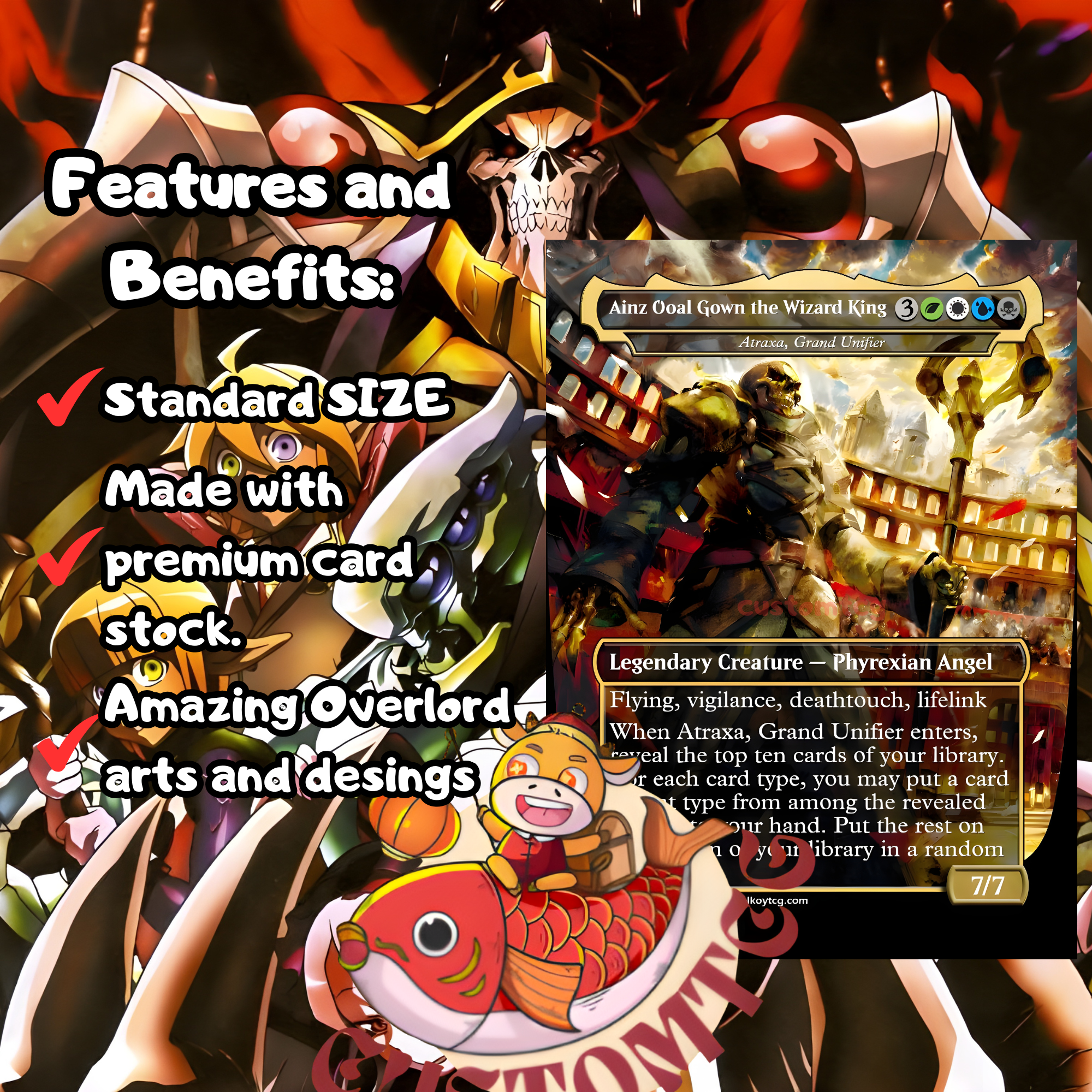 Overlord V2.0 Custom Commander Deck — Ainz Ooal Gown | Custom Proxy Deck | Anime Commander Deck