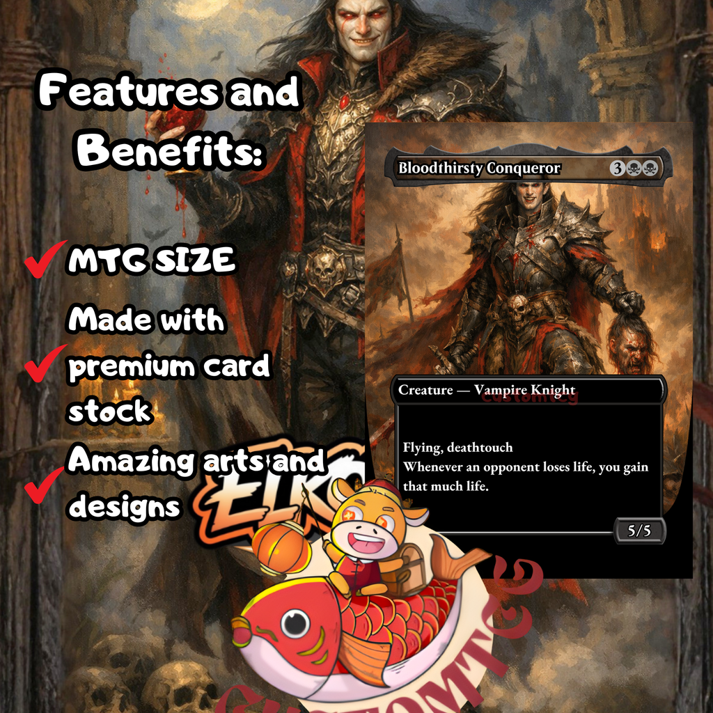 Strefan Maurer Progenitor Commander Deck | 100 Custom Cards + Tokens | Dark Fantasy Art | Vampire Tribal Rakdos Black Red Deck