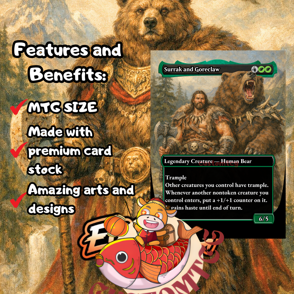 Kudo, King Among Bears Custom Commander Deck — Bear Tribal | Naya | Fantasy Art Proxy Deck