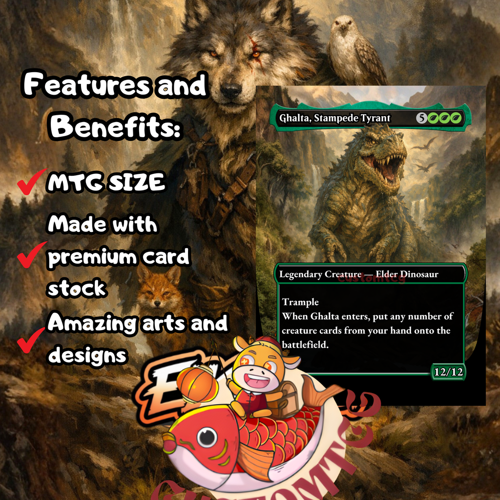 Kona Rescue Beastie Commander Deck | 100 Custom Cards + Tokens | Wild Fantasy Art | Mono Green Big Creatures