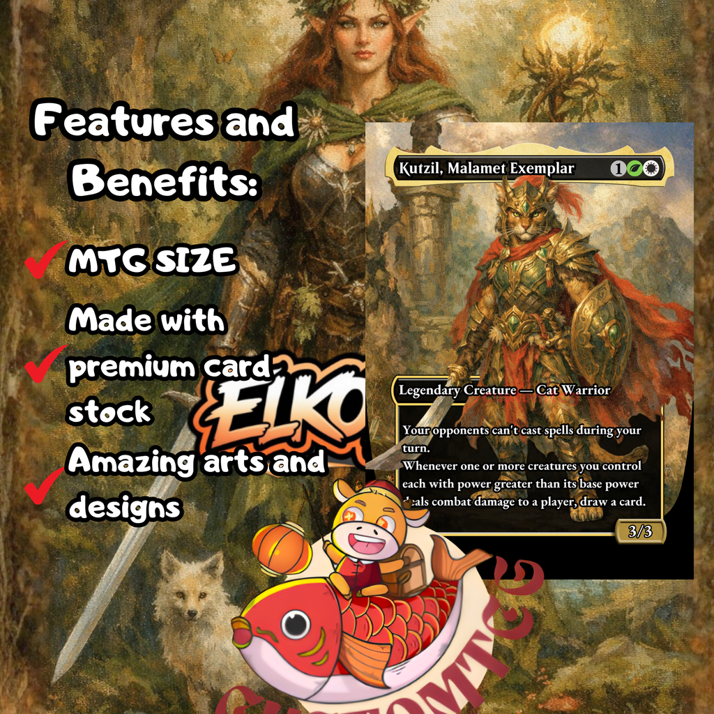 Ellivere of the Wild Court Custom Commander Deck — Enchantments and Role Tokens | Selesnya | Fantasy Art Proxy Deck