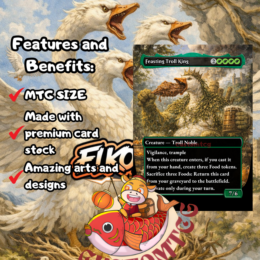 The Goose Mother Custom Commander Deck — Goose Tribal and X Spells | Simic | Fantasy Art Proxy Deck