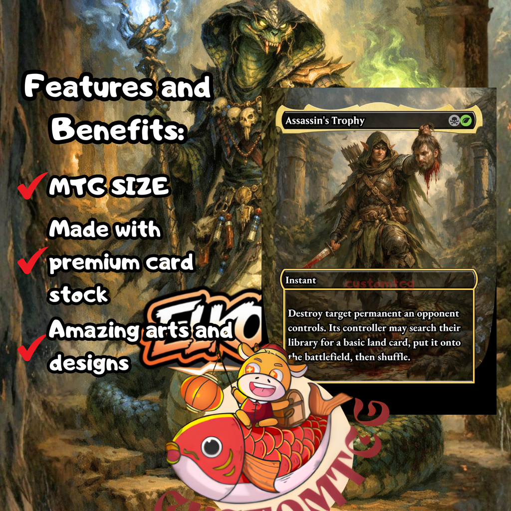 Kadena Slinking Sorcerer Commander Deck | 100 Custom Cards + Tokens | Dark Fantasy Art | Sultai Morph Combo