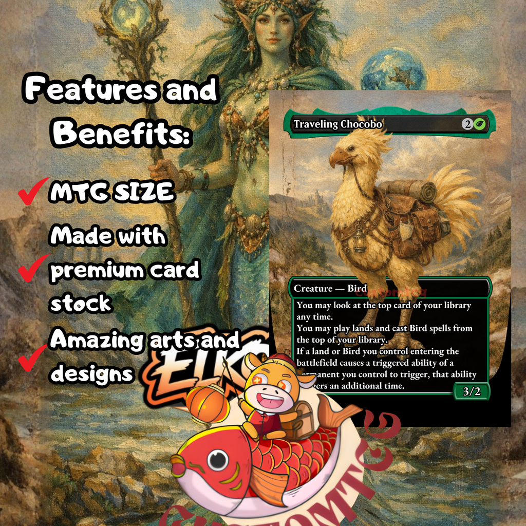 Tatyova, Benthic Druid Custom Commander Deck — Lands and Card Draw | Simic | Fantasy Art Proxy Deck
