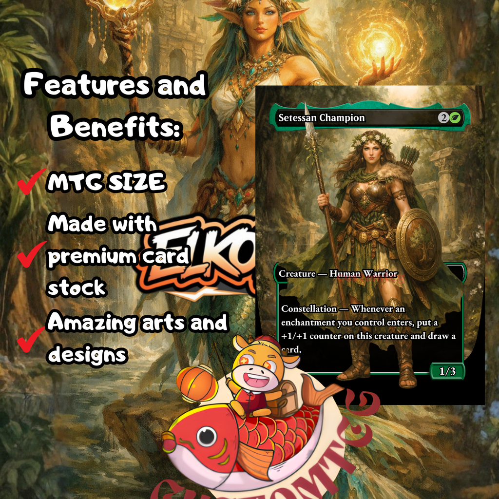 Tuvasa the Sunlit Commander Deck | 100 Custom Cards + Tokens | Fantasy Art | Enchantress Bant White Blue Green Deck