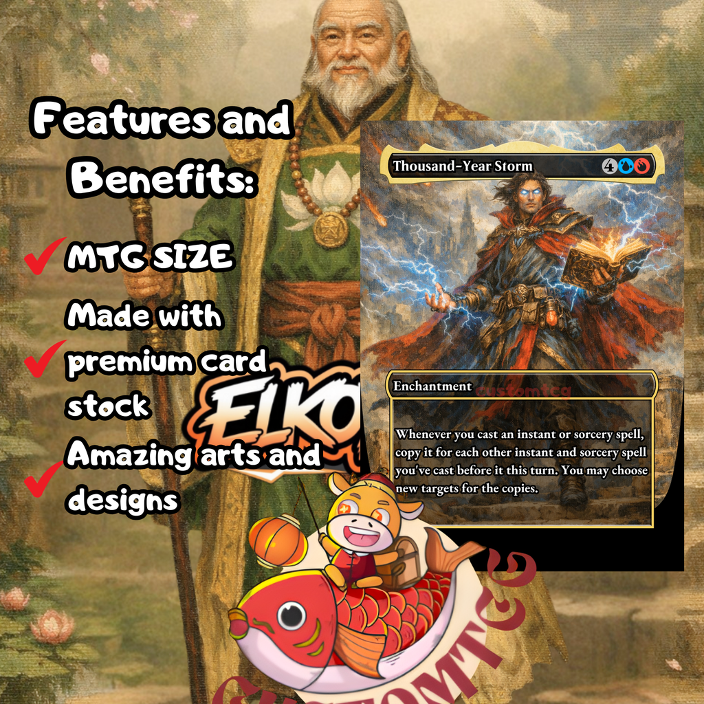 Iroh, Grand Lotus Custom Commander Deck — Spellslinger Storm | Temur | Fantasy Art Proxy Deck